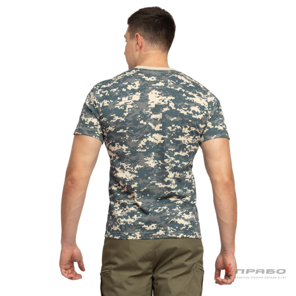 Футболка трикотажная камуфляжная пиксель