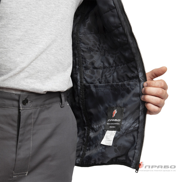 Куртка мужская демисезонная "Бомбер" КМФ питон ночь