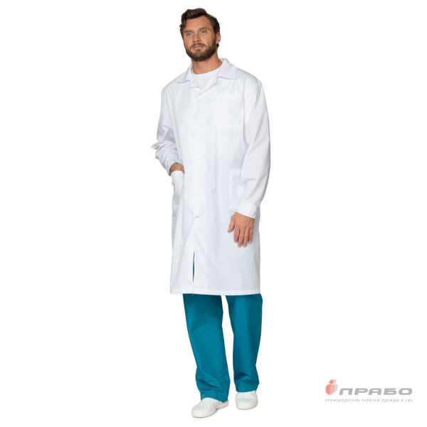 Халат медицинский мужской "Стандарт" белый
