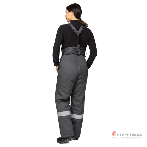 Брюки женские утеплённые "Профессионал" тёмно-серые