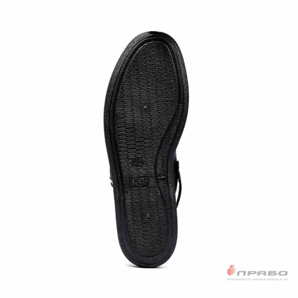 Сабо кожаные мужские с подошвой ПВХ чёрные (натуральная кожа)