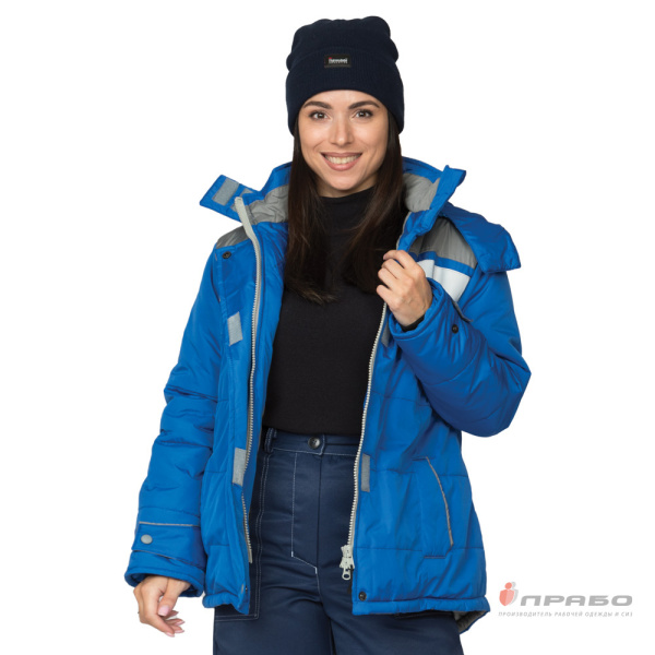 Куртка женская утеплённая "Ангара" васильковая