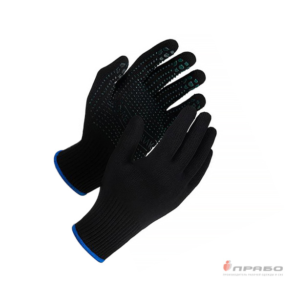 Перчатки трикотажные с ПВХ-покрытием "Точка" Manipula Specialist "Механик Блэк" (MG-114) чёрные