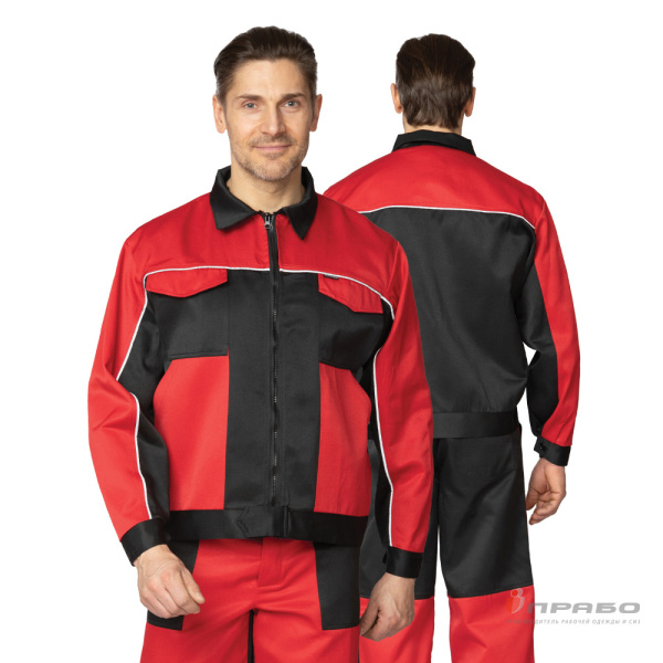 Костюм мужской "Бригадир" для работы на стройке (куртка и брюки)
