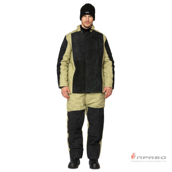 Костюм сварщика утеплённый со спилком площадью покрытия 2,3 м² (куртка и брюки)