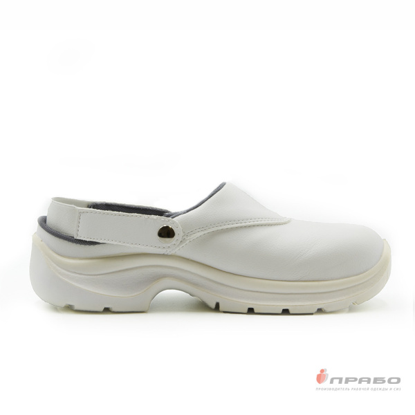 Сабо кожаные женские "Лорика" на подошве ПУ с МП белые