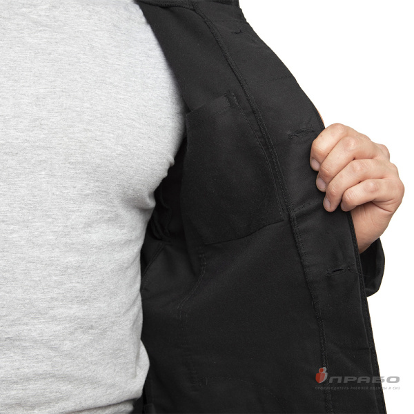 Костюм жаростойкий молескиновый чёрный с огнестойкой пропиткой (куртка и брюки)