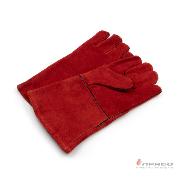 Краги спилковые пятипалые "Трек" с подкладкой из хлопка и флиса