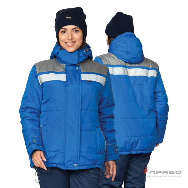 Куртка женская утеплённая "Ангара" васильковая