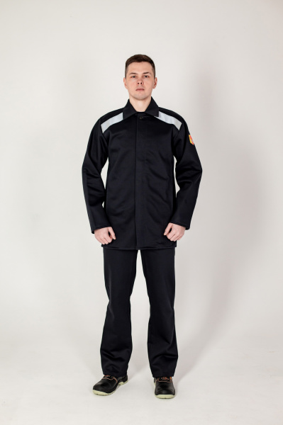 Костюм сварщика с усилением Арсенал-СОП 3 кл.защиты (тк.Хлопок-ОП,490) брюки, черный