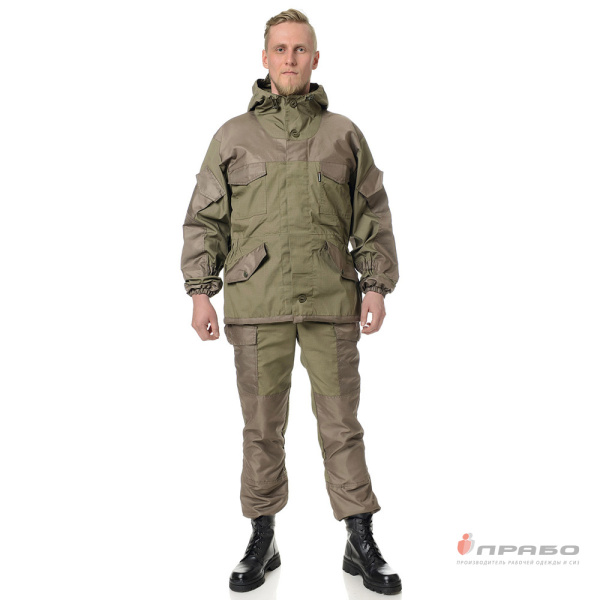 Костюм мужской "Горка-3" рип-стоп хаки (куртка и брюки)