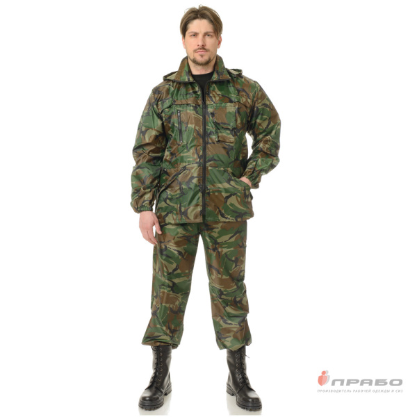 Костюм мужской влагозащитный "Рыбак" камуфлированный (куртка и брюки)
