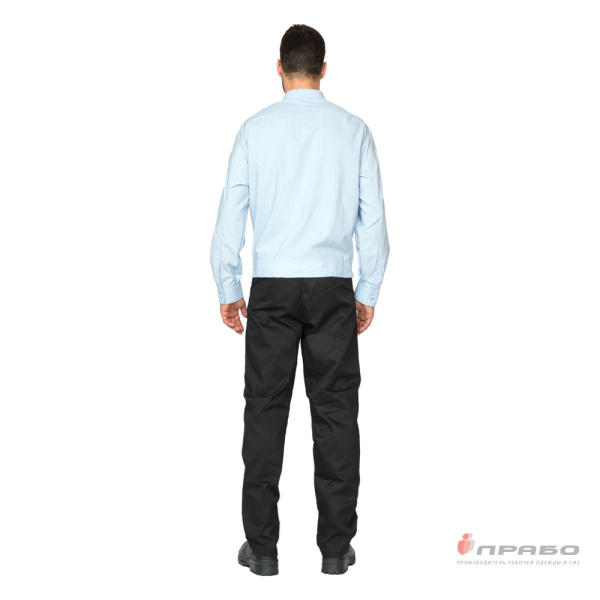 Рубашка для сотрудников с длинными рукавами серый/голубой