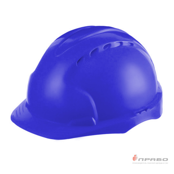Каска защитная "Эталон" с храповиком из ударопрочного полипропилена с креплением для наушников синяя