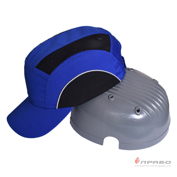 Каскетка защитная с вставкой из ABS-пластика и СОП васильковая