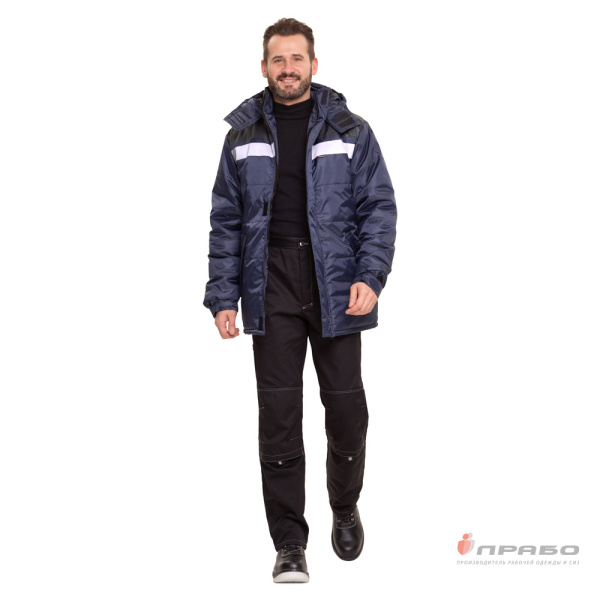 Куртка мужская утеплённая "Эльбрус-2019" сине-серая