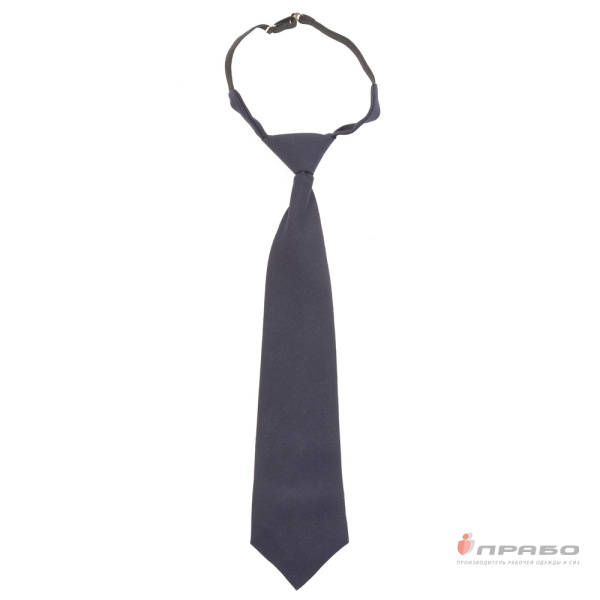Галстук форменный на мягкой резинке с регулируемой длиной синий