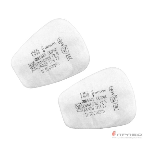 Фильтр противоаэрозольный 3M5925 класса защиты FFP2