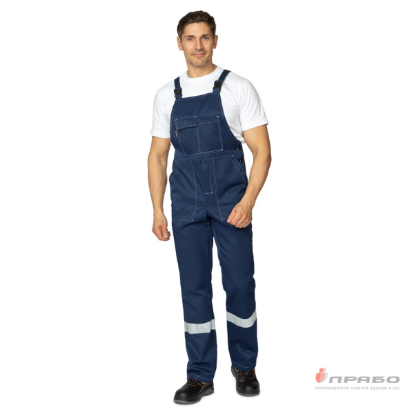 Костюм мужской "Пантеон 2 СОП" синий/василёк (куртка и полукомбинезон)