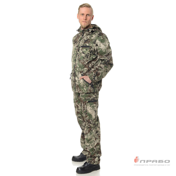 Костюм мужской "Турист" КМФ зелёная сетка (куртка и брюки)