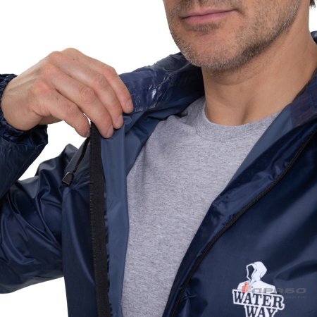 Костюм влагозащитный "Тайфун" синий с ПВХ-покрытием (куртка и брюки)