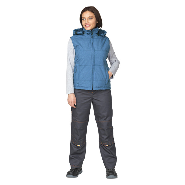 Жилет женский утеплённый "Амур" синий