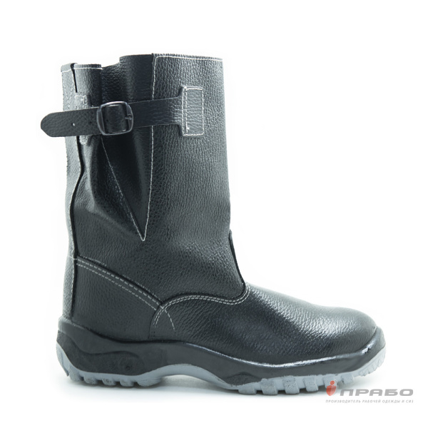 Сапоги кожаные "Викинг" с подошвой ПУ/ТПУ и МП чёрные
