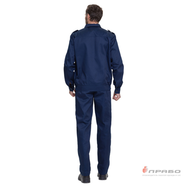 Костюм мужской "Ясон" синий для сотрудников охранных предприятий (куртка и брюки)