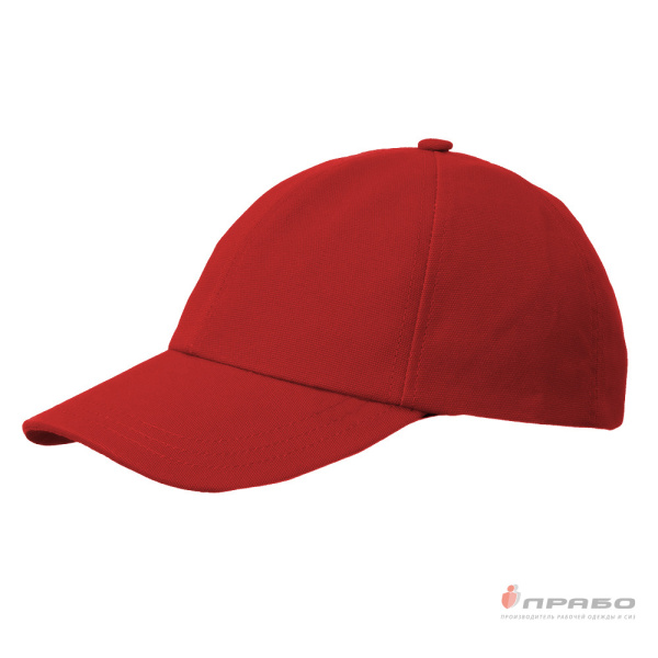 Бейсболка на липучке красная