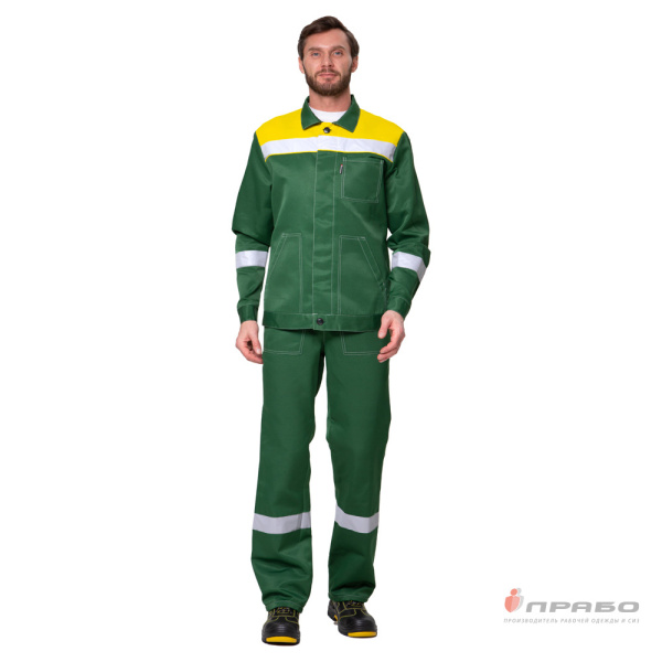 Костюм мужской "Пантеон 2 СОП" зелёный/жёлтый