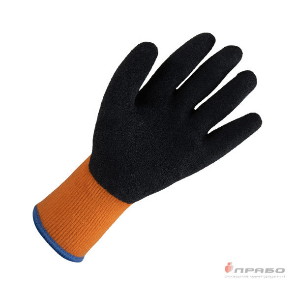 Перчатки акриловые утеплённые с 1/2 рельефным латексным покрытием Jeta Safety JLW-301