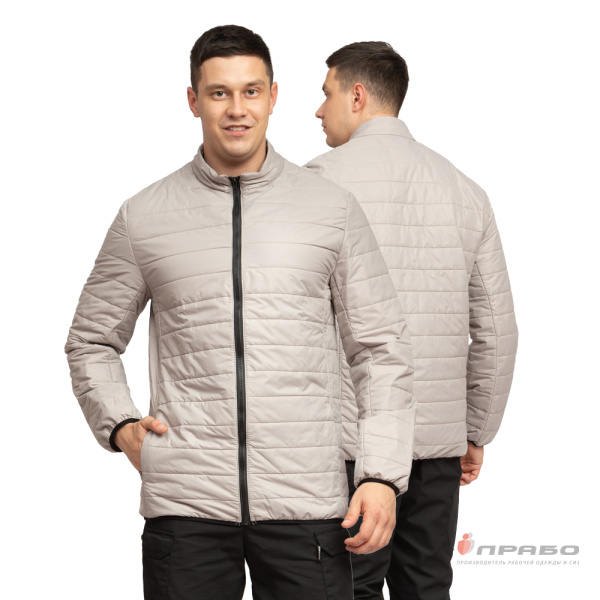 Куртка мужская демисезонная "Бомбер" бежевая