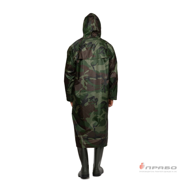 Плащ влагозащитный нейлоновый с ПВХ-покрытием камуфлированный (КМФ)