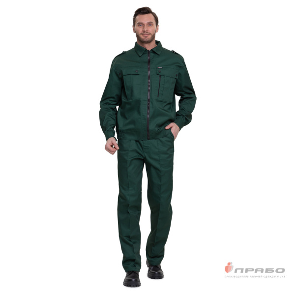 Костюм мужской "Ясон" зелёный для сотрудников охранных предприятий (куртка и брюки)
