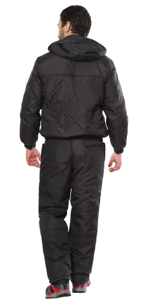 Куртка СИРИУС-ПРАГА-ЛЮКС короткая с капюшоном, черная