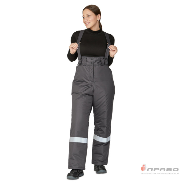 Брюки женские утеплённые "Онега" серые