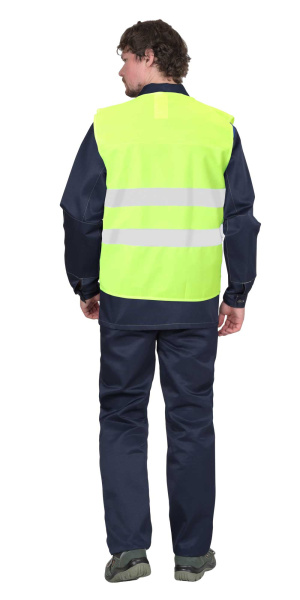 Жилет сигнальный SIRIUS кл.1, 2 СОП (трик.100 гр/м2) лимонный (ЧЗ)