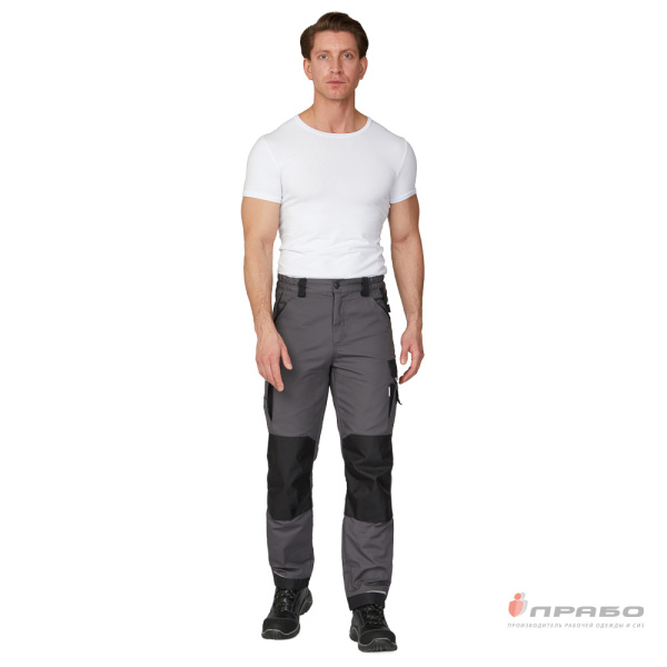 Брюки мужские "Сюрвейер" тёмно-серый/чёрный
