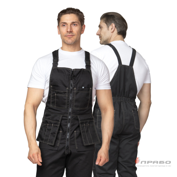 Полукомбинезон мужской "Бренд" чёрный