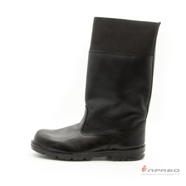 Сапоги юфтевые "Литейщик" с защитными манжетами и подошвой из нитрила чёрные
