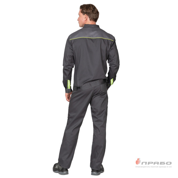 Костюм мужской "Профессионал 1" тёмно-серый/светло-серый (куртка и брюки)