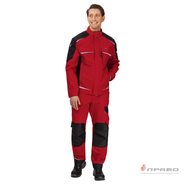 Куртка мужская "Сюрвейер" красный/чёрный