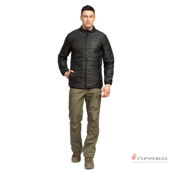 Куртка мужская демисезонная "Бомбер" чёрная