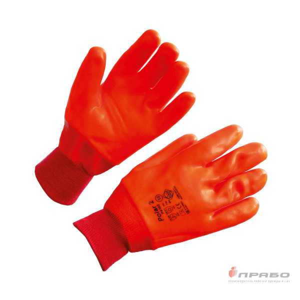 Перчатки нефтеморозостойкие утеплённые из ПВХ, манжет резинка