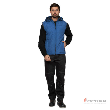 Жилет мужской утеплённый "Амур" васильковый