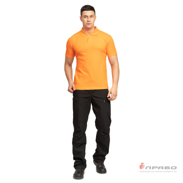 Рубашка "Поло" с коротким рукавом оранжевая